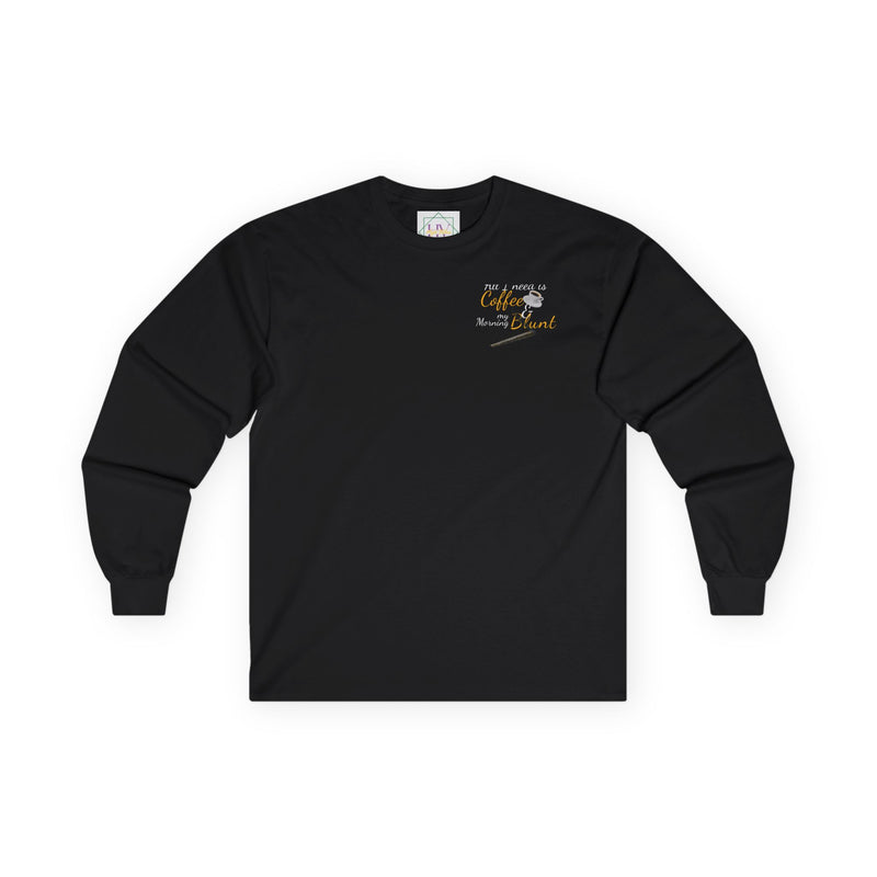 Coffee & Cannabis: Long-Sleeve T-Shirt for Morning Blunt Lovers